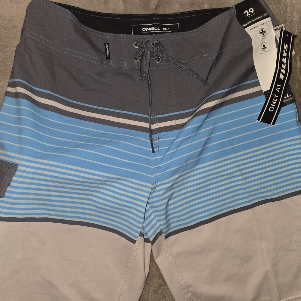 O'Neill Men's Blue and Gray Swim Shorts